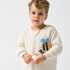 2.0T Super Soft Footie Two-way Zipper Padded Pajama - Bee Happy! - back view