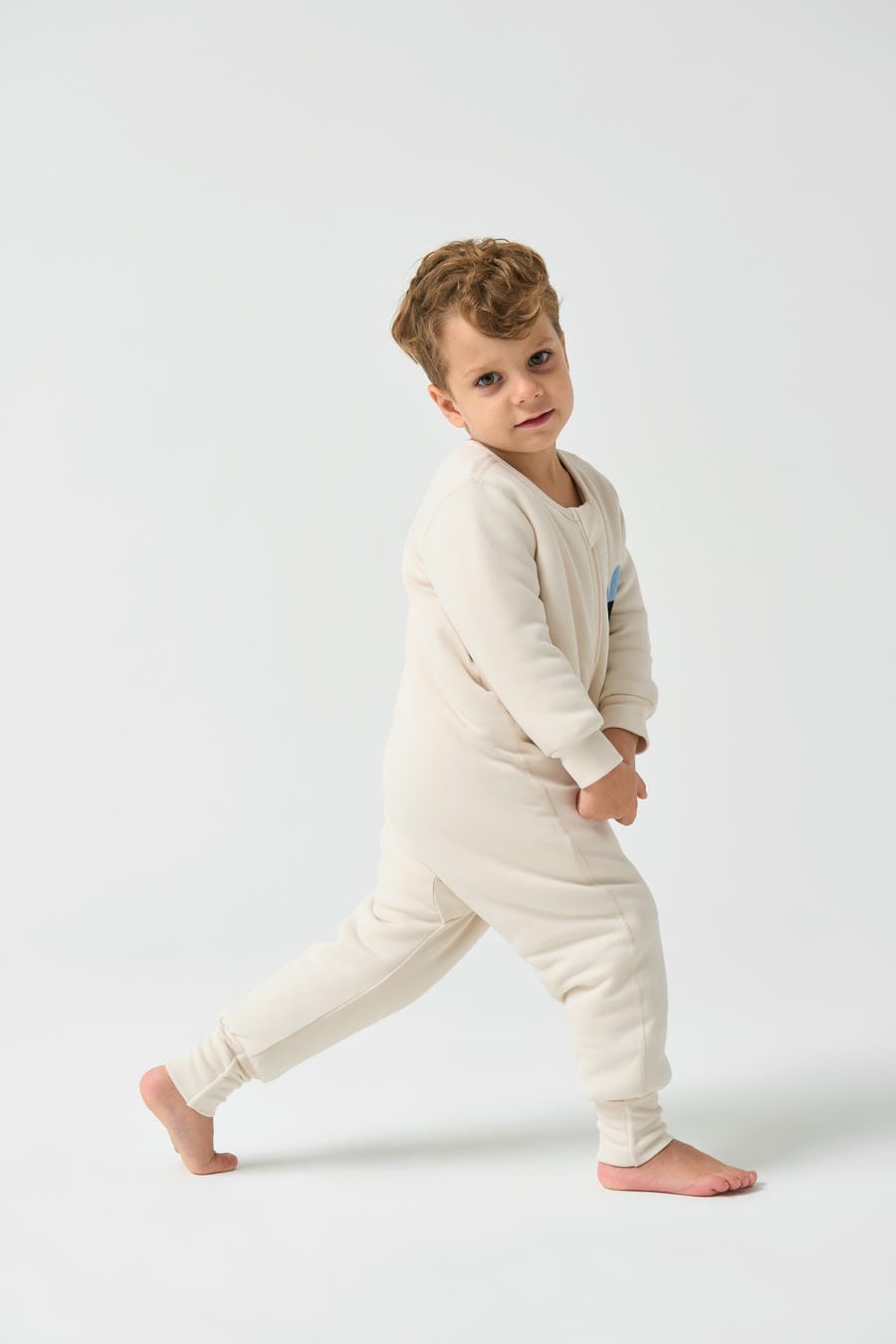 2.0T Super Soft Footie Two-way Zipper Padded Pajama - Bee Happy! - view 7