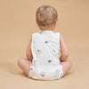 Silky Soft TENCEL Modal Tank Bodysuit - Navy Bear - lifestyle view