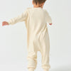 Double Layer Super Soft TENCEL Modal & Organic Cotton Footie Crotch Zipper Pajama - Little Plant - alternate view