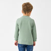 Long Sleeve Slim Fit Mock Neck Top - Green - close-up view