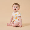 Baby Modal Cotton Bodysuit Soft Breathable Romper - Yellow Moon