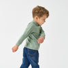 Long Sleeve Slim Fit Mock Neck Top - Green - alternate view