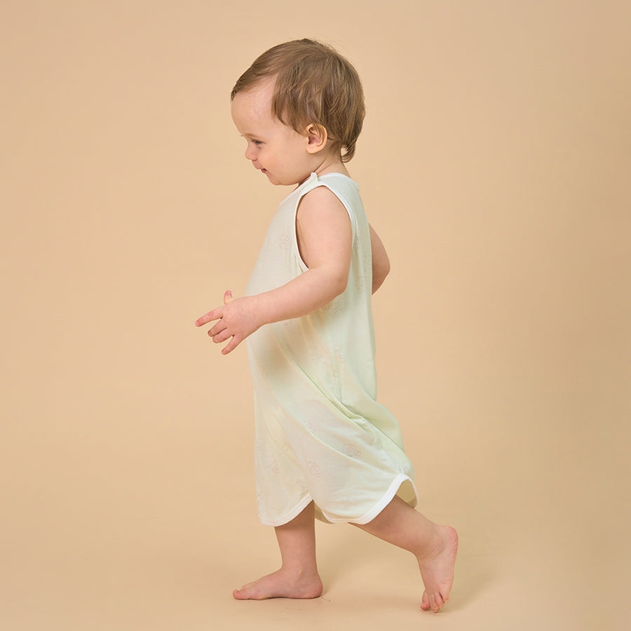 Baby Modal Loungewear Soft Breathable Sleepwear - Green - back view