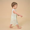 Little Plant Silky Soft TENCEL Modal Jacquard Tank Robe - Green Panda - detail view