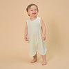 Little Plant Silky Soft TENCEL Modal Jacquard Tank Robe - Green Panda - back view