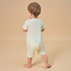 Little Plant Silky Soft TENCEL Modal Lightweight Jacquard Romper - Green Panda - alternate view