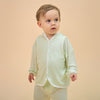 Silky Soft TENCEL Modal Light Coat - Green Panda - close-up view