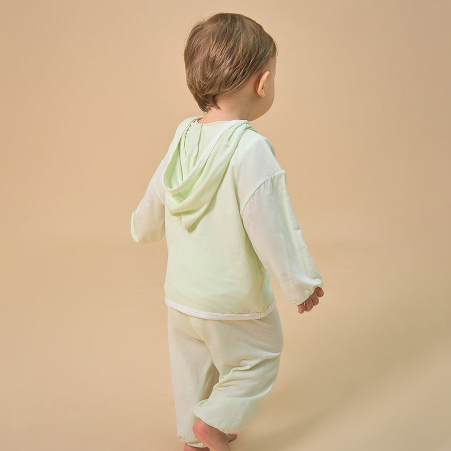 Silky Soft TENCEL Modal Light Coat - Green Panda - lifestyle view