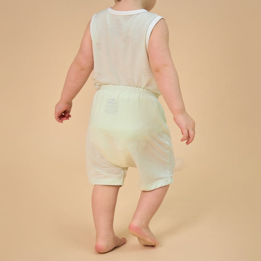 Silky Soft TENCEL Modal Short Pant - Green Panda - back view