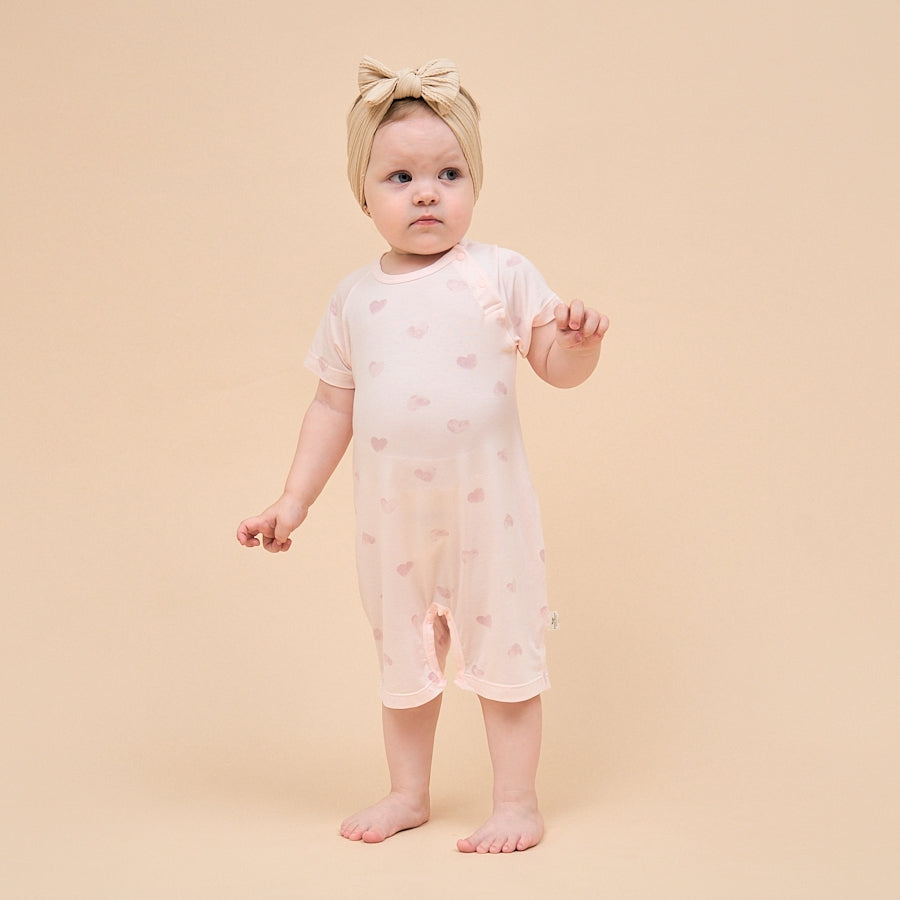 Little Plant Baby Modal Romper Soft Breathable Pajamas - Pink