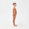 Boys' Super Soft TENCEL Lyocell & Pima Cotton Pajama - Brown Striped - detail view