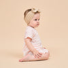 Little Plant Baby Modal Romper Soft Breathable Pajamas - Pink - lifestyle view