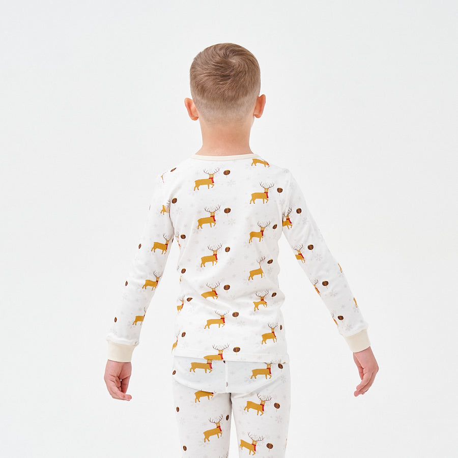 Super Soft TENCEL Modal & Organic Cotton Pajama - Reindeer - detail view