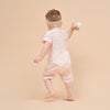 Little Plant Baby Modal Romper Soft Breathable Pajamas - Pink - detail view