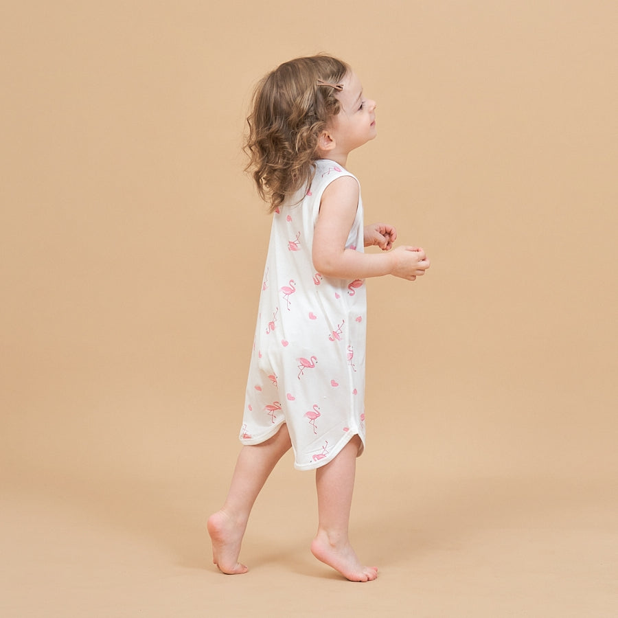 Silky Soft TENCEL Modal Tank Robe - Flamingo - detail view