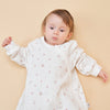 Super Soft Pima Cotton 2-Way Zip Sleep Sack - Flower - detail view
