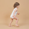 Baby Modal Tank Bodysuit Soft Summer Romper - Flamingo - back view