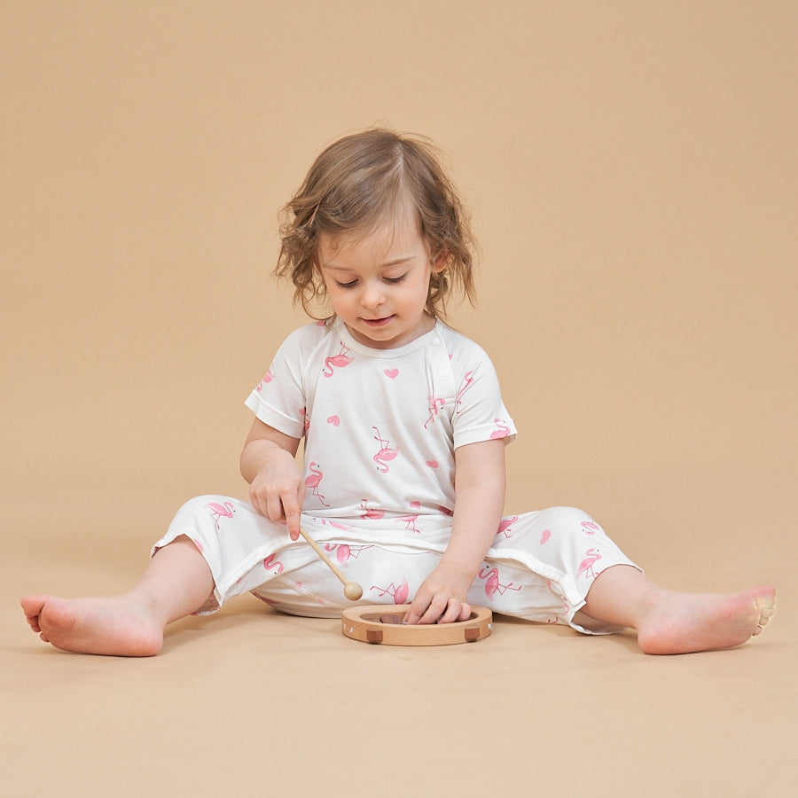 Silky Soft TENCEL Modal Lightweight Romper - Flamingo - lifestyle view