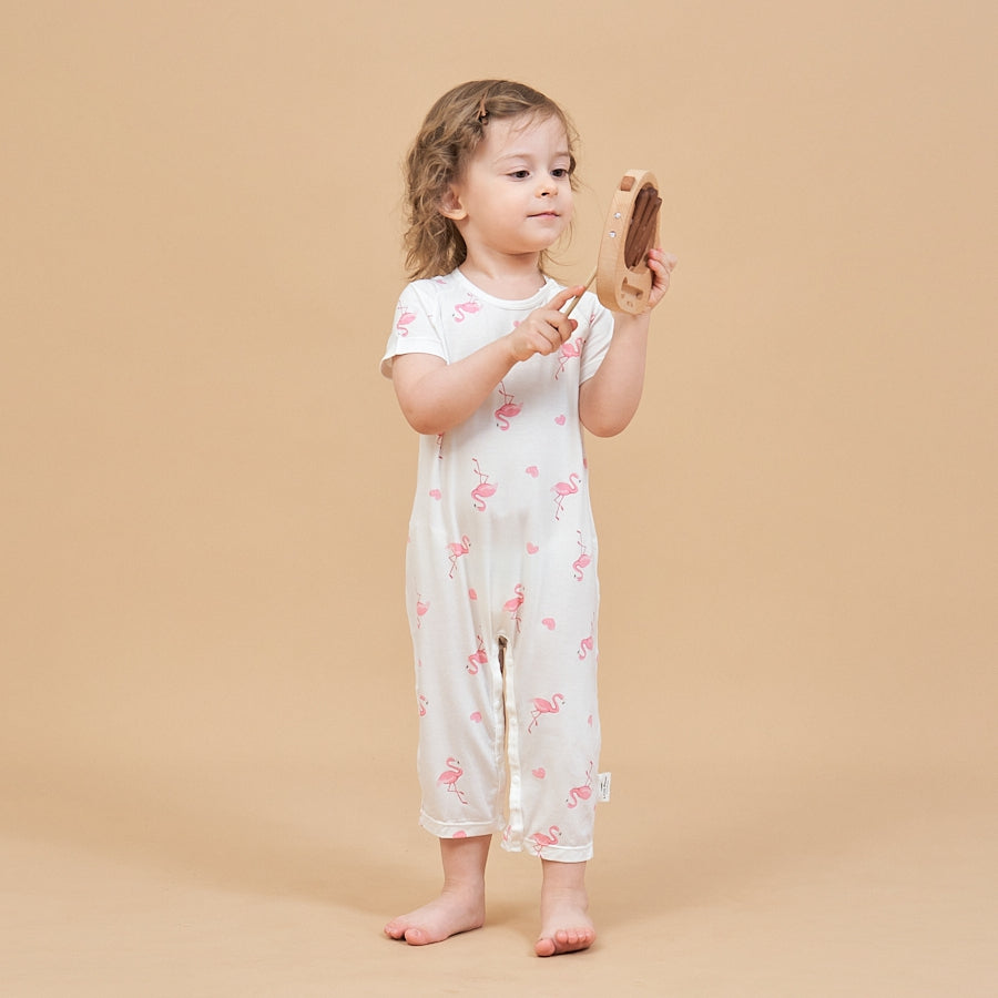Silky Soft TENCEL Modal Lightweight Romper - Flamingo