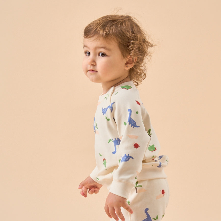 Super Soft TENCEL Modal Pullover - Dinosaur - back view