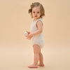 Silky Soft TENCEL Modal Jacquard Tank Bodysuit - White Panda - alternate view