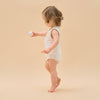 Silky Soft TENCEL Modal Jacquard Tank Bodysuit - White Panda - view 7