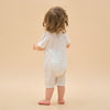 Silky Soft TENCEL Modal Lightweight Jacquard Romper - White Panda - lifestyle view