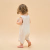 Silky Soft TENCEL Modal Jacquard Tank Robe - White Panda - close-up view