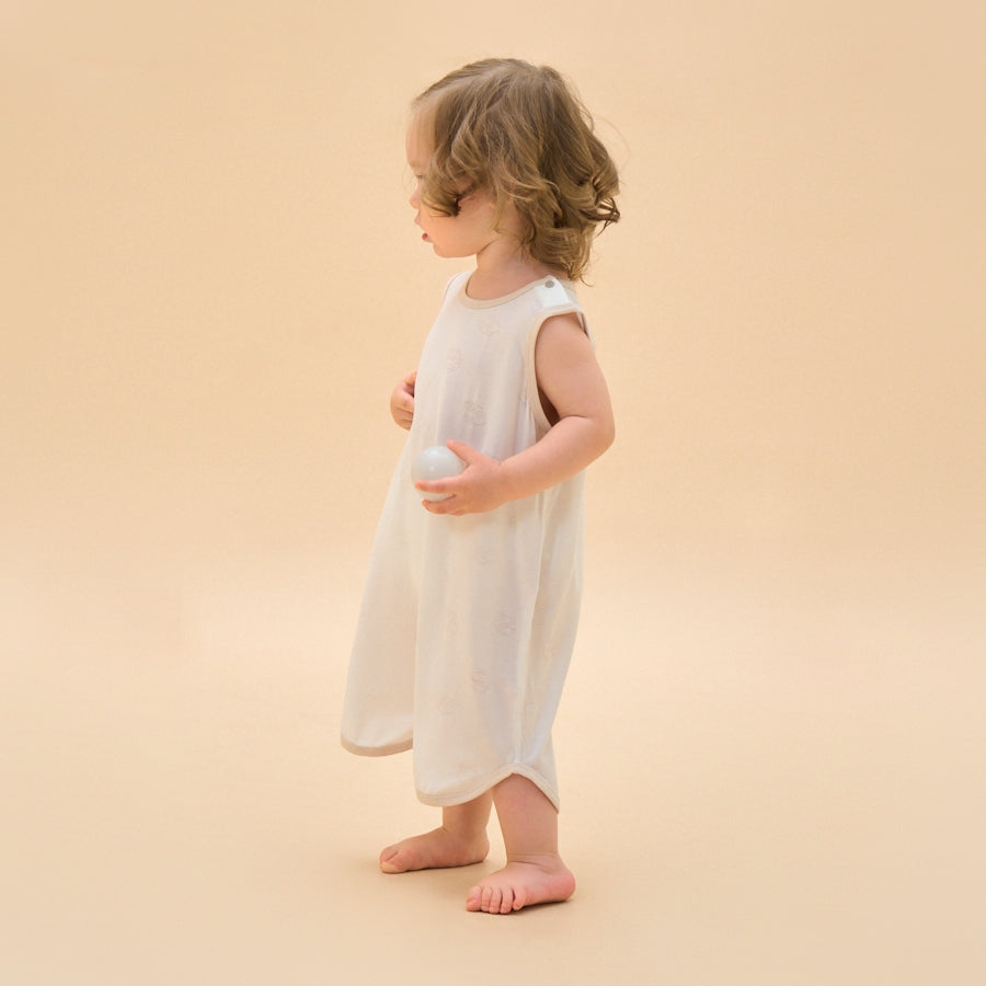 Silky Soft TENCEL Modal Jacquard Tank Robe - White Panda - view 7
