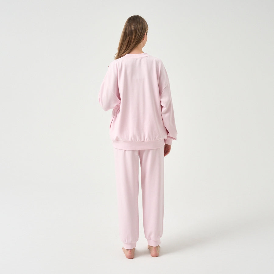 Women’s Cozy Lounge Hoodie & Sweatpants Set - close-up view