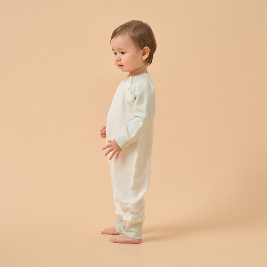 Silky Soft TENCEL Modal Sleep & Play Pajama - Green - lifestyle view