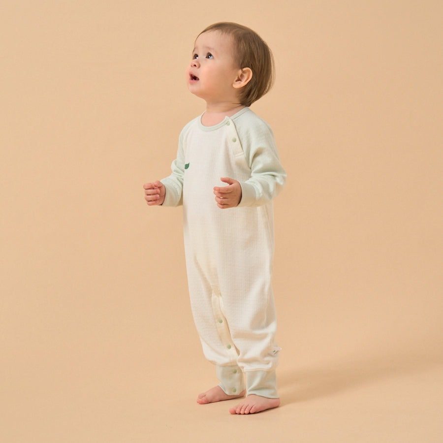 Silky Soft TENCEL Modal Sleep & Play Pajama - Green - back view