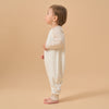 Baby Modal Pajamas Soft Sleep & Play Romper - Light Brown - close-up view
