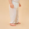 Baby Modal Pants Soft Breathable Pajama Bottoms- White - back view
