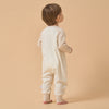 Baby Modal Pajamas Soft Sleep & Play Romper - Light Brown - detail view