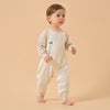 Baby Modal Pajamas Soft Sleep & Play Romper - Light Brown - back view