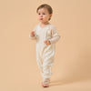 Baby Modal Pajamas Soft Sleep & Play Romper - Light Brown - lifestyle view