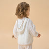 Silky Soft TENCEL Modal Light Coat - White Panda - close-up view