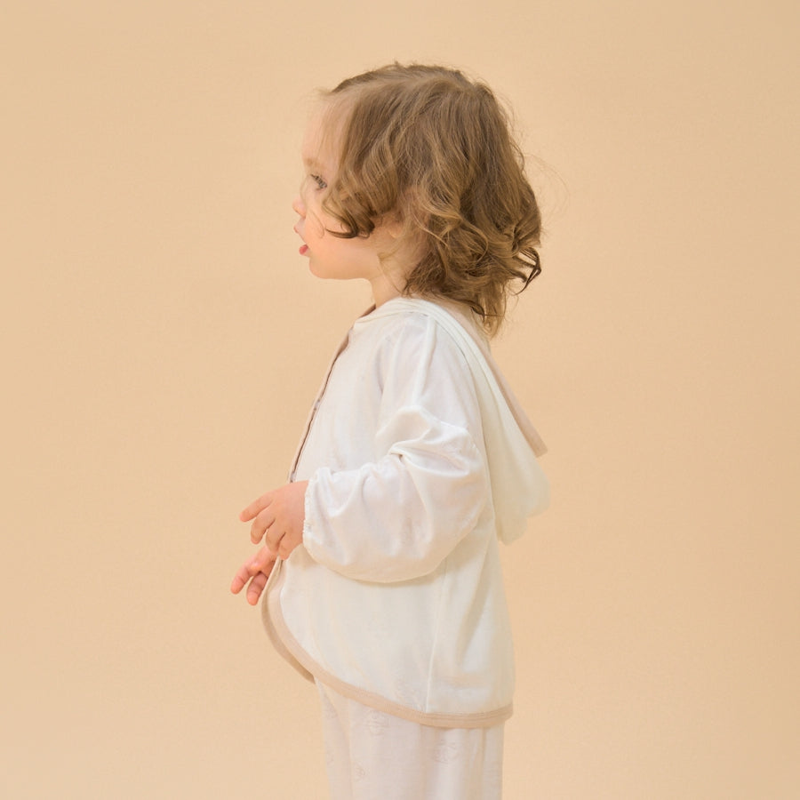 Silky Soft TENCEL Modal Light Coat - White Panda - lifestyle view