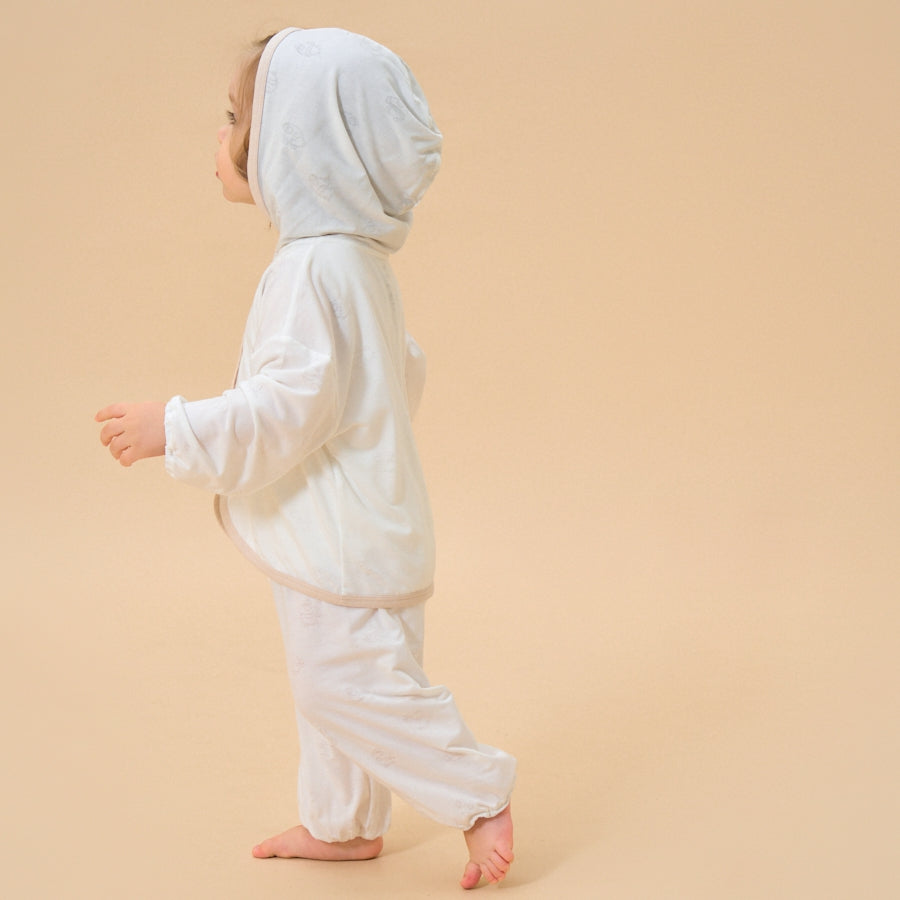 Silky Soft TENCEL Modal Light Coat - White Panda - back view