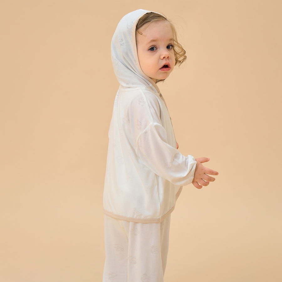 Silky Soft TENCEL Modal Light Coat - White Panda - view 7