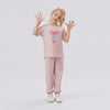 Girls' TENCEL™ Modal 2pc Rabbit T-Shirt & Pants Set - Pink