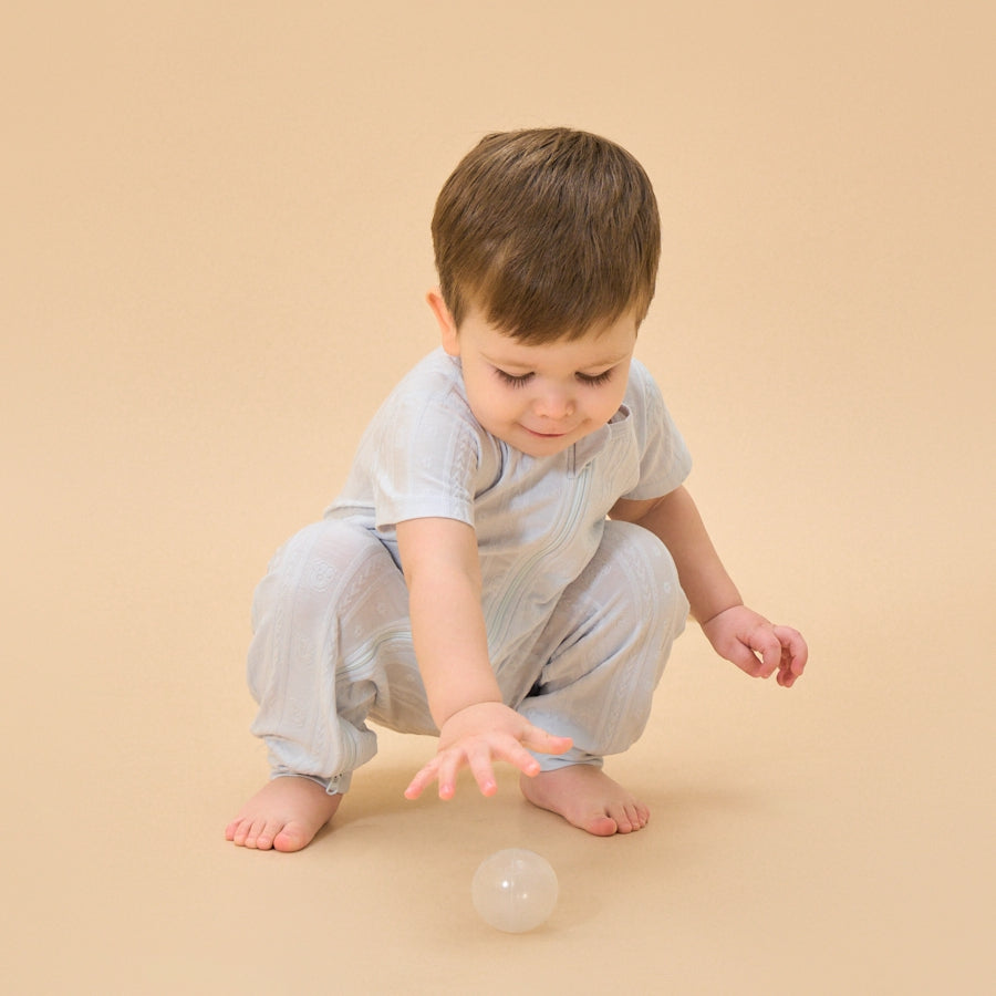 Little Plant Baby Sleep Sack 2-Way Zip Pima Cotton Sleepwear - close-up view