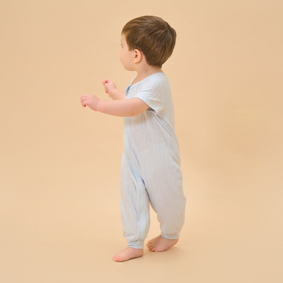 Little Plant Baby Sleep Sack 2-Way Zip Pima Cotton Sleepwear - detail view