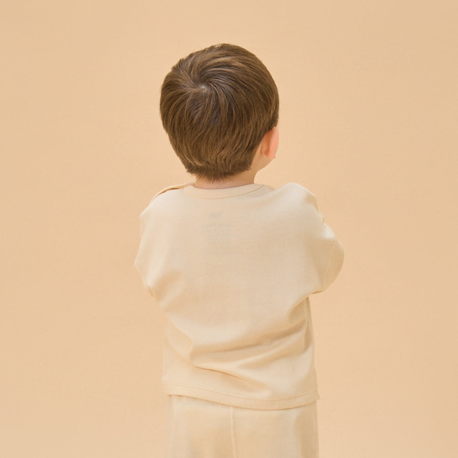 Little Plant Super Soft TENCEL Modal & Organic Cotton 2-Piece Pullover & Pants Set - Astronaut - close-up view