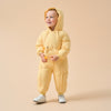 Premium White Muscovy Duck Down Dual Zipper Snowsuit- Yellow Duckling - back view