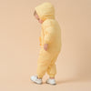 Premium White Muscovy Duck Down Dual Zipper Snowsuit- Yellow Duckling - close-up view