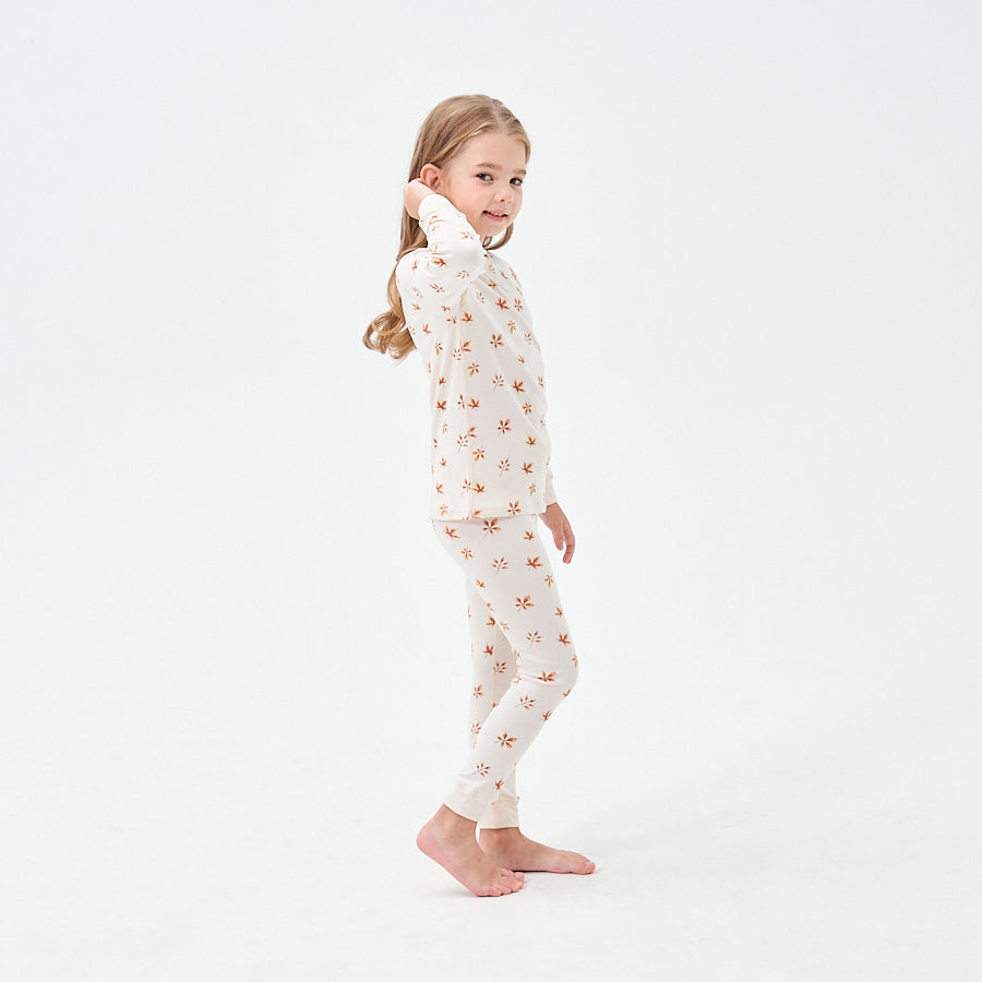 Super Soft TENCEL Modal & Organic Cotton Pajama - Maple Leaf - back view