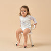 Silky Soft TENCEL Modal Long Sleeve Bodysuit - Cute Bunny - close-up view